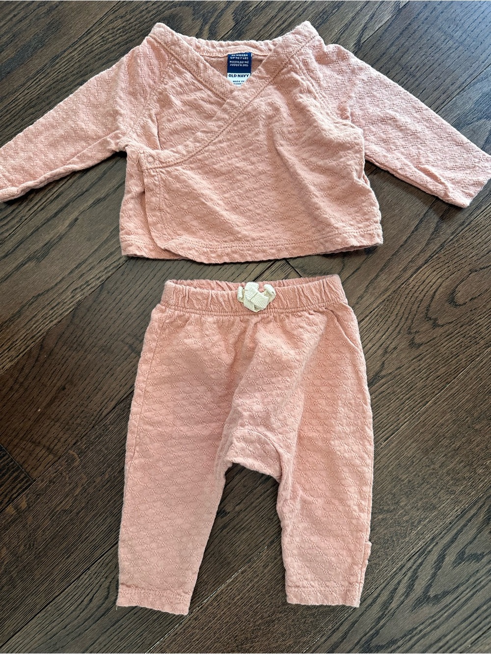 Old Navy Dusty Pink Baby Kimono-Style Top & Pants Set